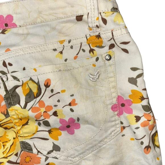 Dream Out Loud X Selena Gomez Women's 11 White Floral Capri Pant Spring Colorful - Picture 4 of 10